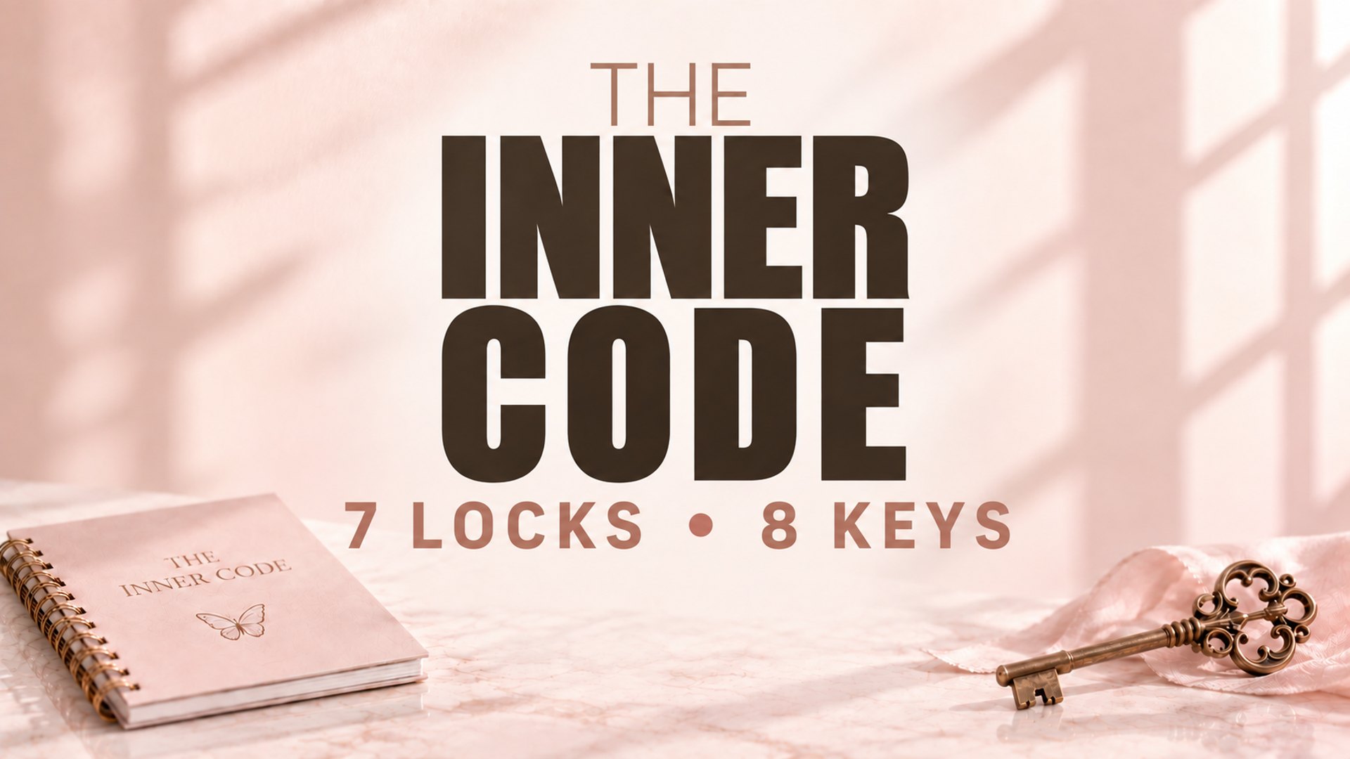 The Inner Code: 7 locks and 8 keys, in soft blush light